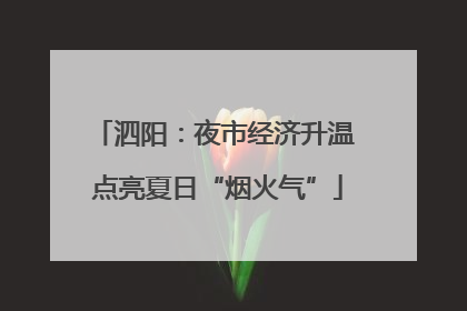 泗阳：夜市经济升温 点亮夏日“烟火气”