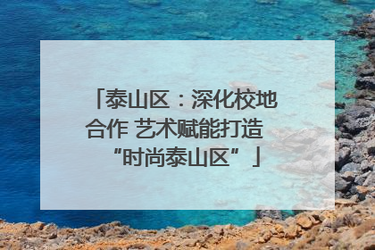 泰山区：深化校地合作 艺术赋能打造“时尚泰山区”