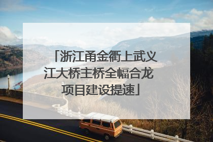 浙江甬金衢上武义江大桥主桥全幅合龙 项目建设提速