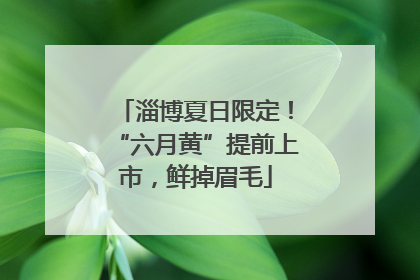 淄博夏日限定！“六月黄”提前上市，鲜掉眉毛