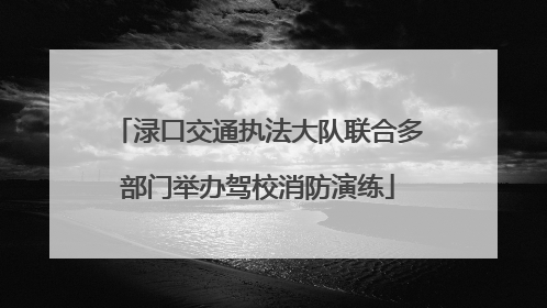 渌口交通执法大队联合多部门举办驾校消防演练