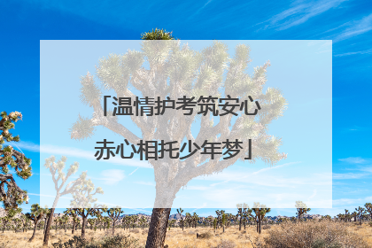 温情护考筑安心 赤心相托少年梦