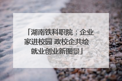 湖南铁科职院：企业家进校园 政校企共绘就业创业新图景