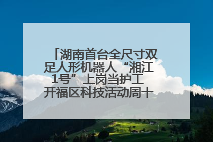 湖南首台全尺寸双足人形机器人“湘江1号”上岗当护工 开福区科技活动周十大科创项目签约