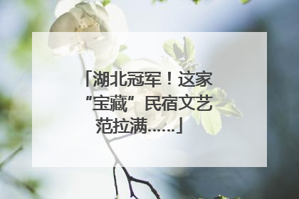 湖北冠军！这家“宝藏”民宿文艺范拉满……