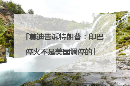 莫迪告诉特朗普：印巴停火不是美国调停的