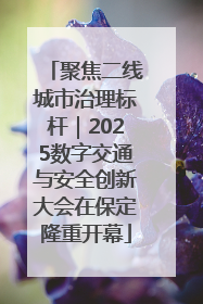 聚焦二线城市治理标杆｜2025数字交通与安全创新大会在保定隆重开幕