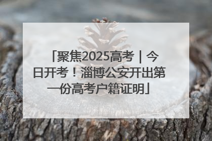 聚焦2025高考｜今日开考！淄博公安开出第一份高考户籍证明