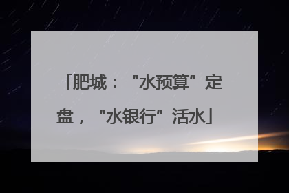 肥城：“水预算”定盘，“水银行”活水