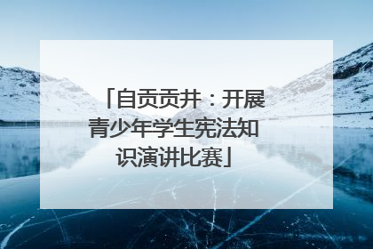 自贡贡井：开展青少年学生宪法知识演讲比赛