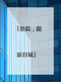 蔡毅，履新宣城