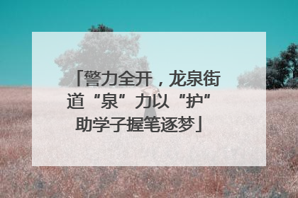 警力全开，龙泉街道“泉”力以“护”助学子握笔逐梦