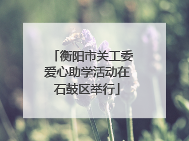 衡阳市关工委爱心助学活动在石鼓区举行