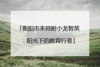 衡阳市耒师附小龙智英：阳光下的教育行者