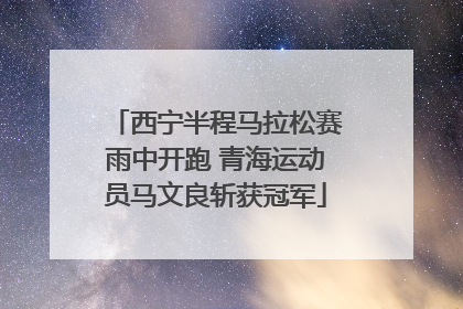 西宁半程马拉松赛雨中开跑 青海运动员马文良斩获冠军