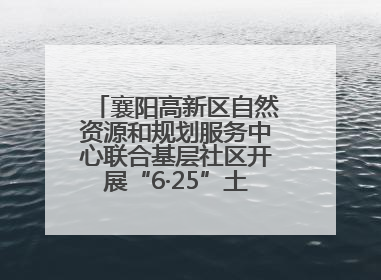 襄阳高新区自然资源和规划服务中心联合基层社区开展“6·25”土地日宣传活动