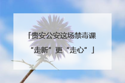贵安公安这场禁毒课“走新”更“走心”