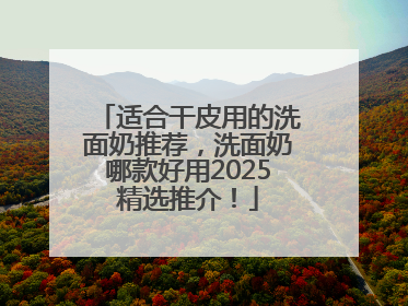适合干皮用的洗面奶推荐，洗面奶哪款好用2025精选推介！
