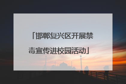 邯郸复兴区开展禁毒宣传进校园活动