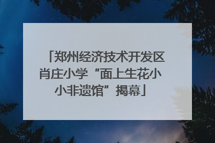 郑州经济技术开发区肖庄小学“面上生花小小非遗馆”揭幕