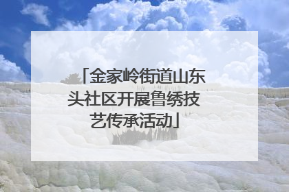 金家岭街道山东头社区开展鲁绣技艺传承活动