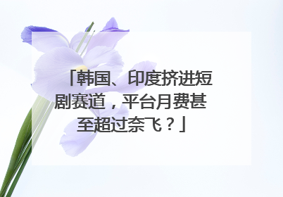 韩国、印度挤进短剧赛道，平台月费甚至超过奈飞？