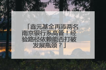 鑫元基金再添两名南京银行系高管！经验路径依赖能否打破发展瓶颈？