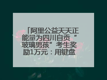 阿里公益天天正能量为四川自贡“玻璃男孩”考生奖励1万元：用键盘继续书写不设限的人生
