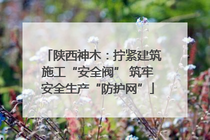 陕西神木：拧紧建筑施工“安全阀” 筑牢安全生产“防护网”