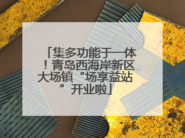 集多功能于一体！青岛西海岸新区大场镇“场享益站”开业啦