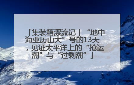 集装箱漂流记丨“地中海亚历山大”号的13天，见证太平洋上的“抢运潮”与“过剩潮”