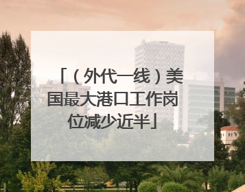 （外代一线）美国最大港口工作岗位减少近半