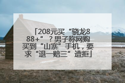 208元买“骁龙888+”？男子称网购买到“山寨”手机，要求“退一赔三”遭拒