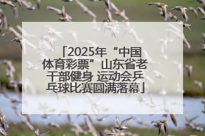 2025年“中国体育彩票”山东省老干部健身 运动会乒乓球比赛圆满落幕