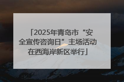 2025年青岛市“安全宣传咨询日”主场活动在西海岸新区举行