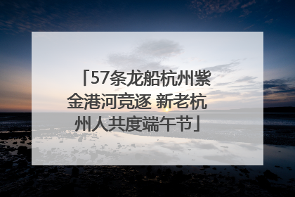57条龙船杭州紫金港河竞逐 新老杭州人共度端午节