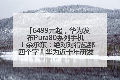 6499元起，华为发布Pura80系列手机！余承东：绝对对得起那四个字！华为近十年研发投入12490亿元