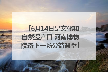 6月14日是文化和自然遗产日 河南博物院备下一场公益课堂