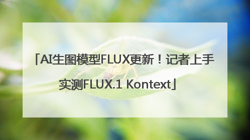 AI生图模型FLUX更新！记者上手实测FLUX.1 Kontext