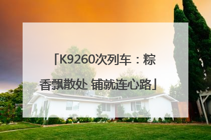 K9260次列车：粽香飘散处 铺就连心路